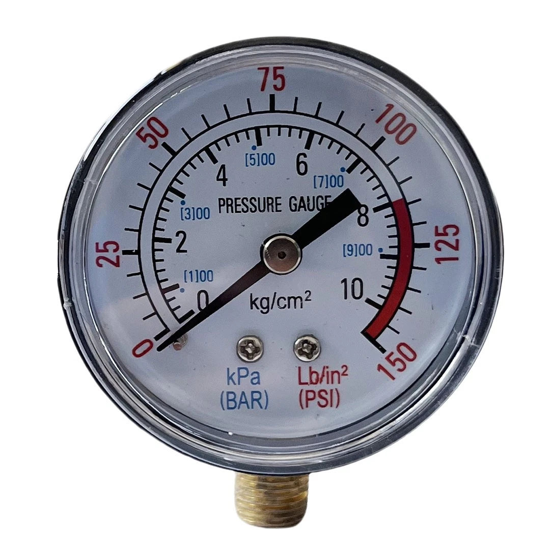 10PC Air Compressor Pressure/Hydraulic Gauge, 200 PSI 2" Face,Side Mount 1/8"NPT