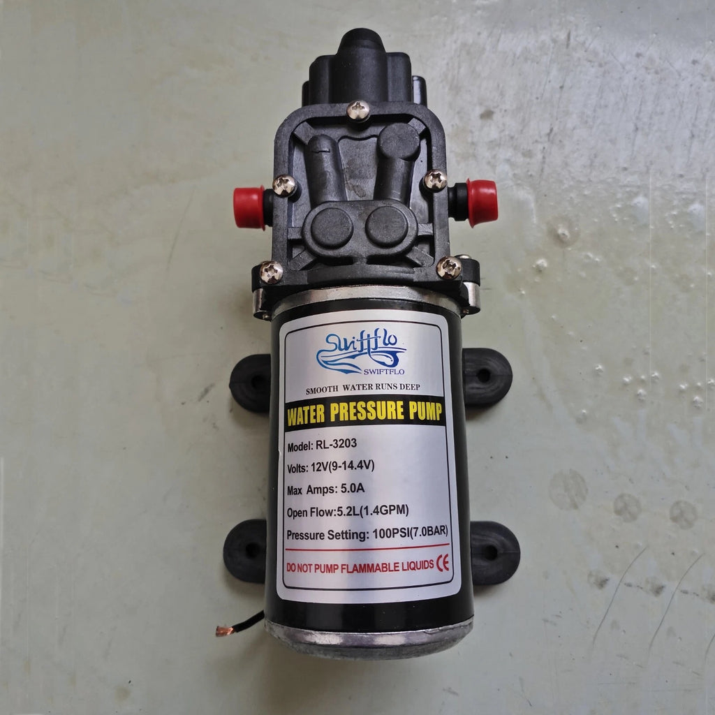 12VDC Water Pump Diaphragm Self Priming Sprayer RV Camper Marine Boat Shower