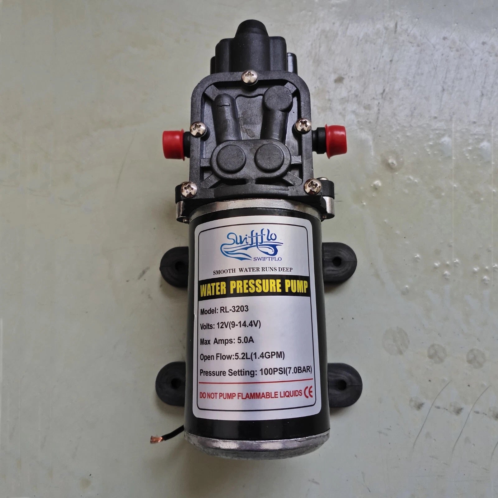 12VDC Water Pump Diaphragm Self Priming Sprayer RV Camper Marine Boat Shower